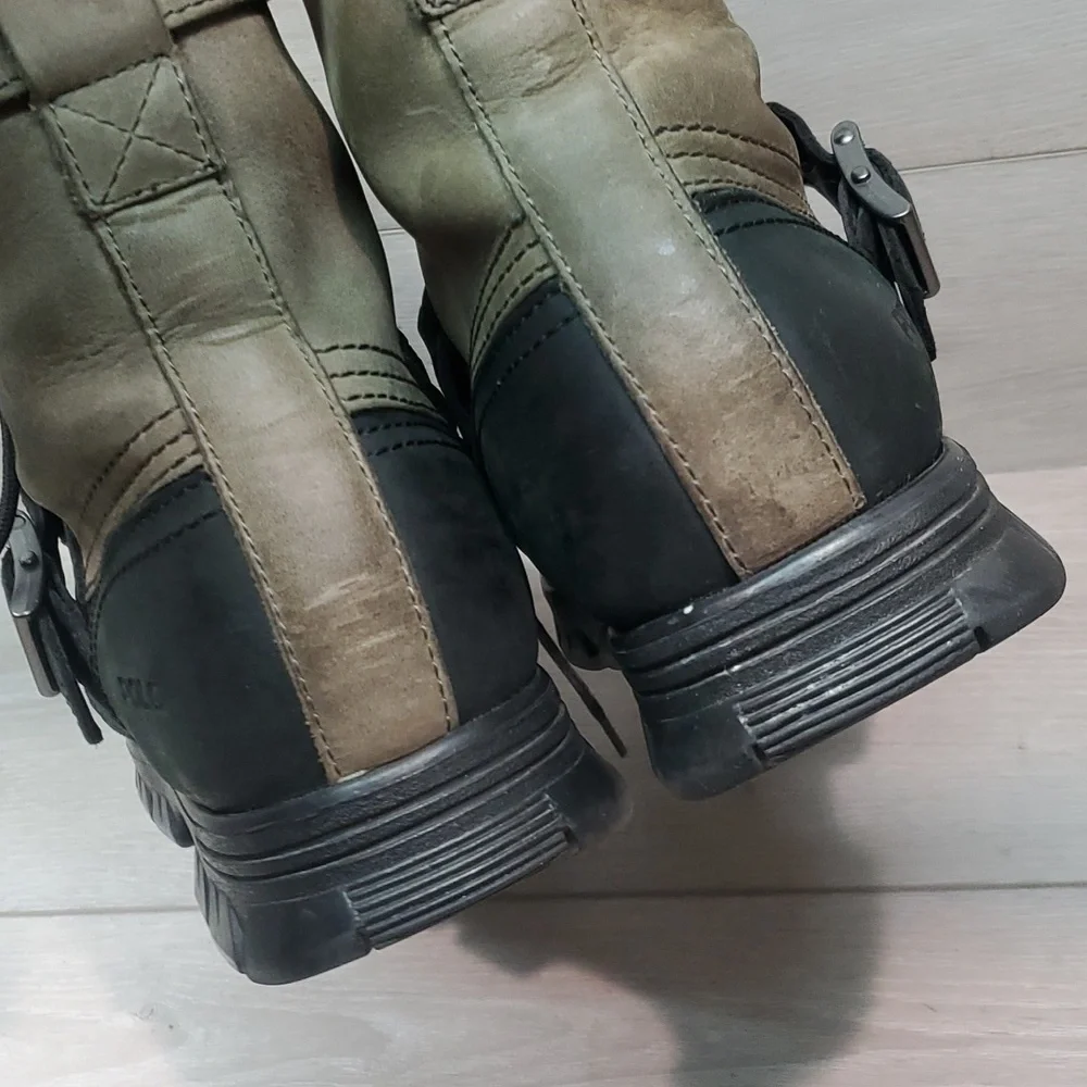 Polo by Ralph Lauren Mens Varick Leather High Top military boots shoes sz 10.5D